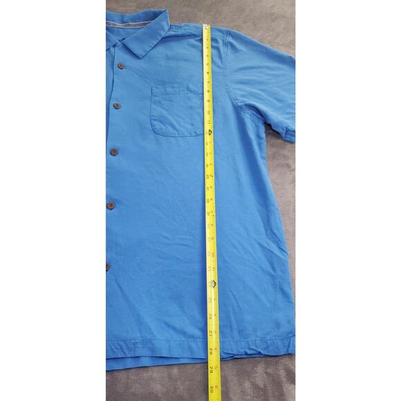 Tommy Bahama Shirt Sz XL Mens 100% Silk Blue Short Sleeve Button Up Camp C22-39 - Picture 2 of 8